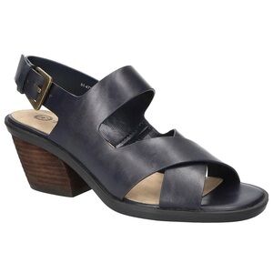 Bella Vita Navy Block Heel Sandals 10M